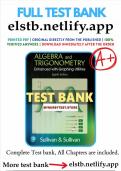 Test Bank for Algebra and Trigonometry Enhanced with Graphing Utilities&comma; 8th Edition Sullivan &vert; Complete All Chapters &vert; 100&percnt; Verified Answers