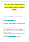 MN Jurisprudence Reviewed Practice  questions and answers with multiple  choices 2024&sol;2025