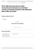 PLTW HBS Final Exam Review 2024 Comprehensive Questions And Verified Answers&sol; Complete Solutions With Rationales &vert;Get It 100&percnt; Accurate&excl;&excl;