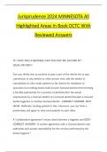 Jurisprudence MINNESOTA All  Highlighted Areas In Book DCTC With  Reviewed Answers 2024&sol;2025
