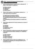  WGU D337 - Internet Of Things and Infrastructure &lpar;LATEST&rpar; 2024 Comprehensive Questions And Verified Answers&sol; Complete Solutions With Rationales &vert;Get It 100&percnt; Accurate&excl;&excl;