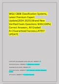 WGU C808 Classification Systems&comma; Latest Premium Expert Update&lpar;2024-2025&rpar;&vert;Brand New Verified Exam Questions With&lpar;100&percnt;&rpar; Correct Answers&comma; All Graded A&plus;&vert;Guaranteed Success&comma;LATEST UPDATE&period;
