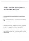 AMFTRB NATIONAL EXAM QUESTIONS WITH CORRECT ANSWERS