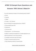 AFSB EXAM PACKAGE DEAL QUESTIONS AND VERIFIED ANSWERS 100&percnt; GUARANTEED PASS &vert; LATEST UPDATE