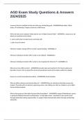 AGD Exam Study Questions & Answers 2024&sol;2025