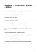 AGD Exam Review Questions & Answers 2024&sol;2025