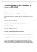 AGD Final Exam Review Questions & Answers 2024&sol;2025