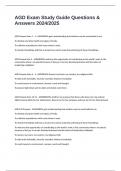 AGD Exam Study Guide Questions & Answers 2024&sol;2025