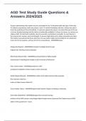 AGD Test Study Guide Questions & Answers 2024&sol;2025