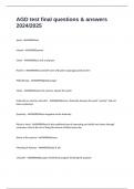 AGD test final questions & answers 2024&sol;2025