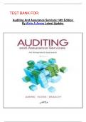TEST BANK FOR&colon;  Auditing And Assurance Services 14th Edition By Alvin A Arens Latest Update&period; 