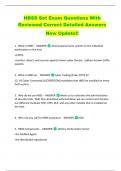 HBSS Set Exam Questions With  Reviewed Correct Detailed Answers  New Update&excl;&excl; 