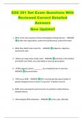 ESS 301 Set Exam Questions With  Reviewed Correct Detailed  Answers  New Update&excl;&excl; 