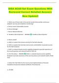 DISA ACAS Set Exam Questions With  Reviewed Correct Detailed Answers  New Update&excl;&excl; 