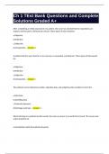 Ch 1 TEst Bank Questions and Complete Solutions Graded A&plus;
