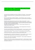 Jane Eyre &lpar;By Charlotte Bronte&rpar; Exam Questions and Answers
