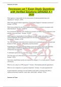 Tennessee cat 7 Exam Study Questions with Verified Solutions GRADED A &plus; 2025