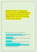      PCA&sol;CFSS Worker Training&comma;Latest Premium Expert Update&lpar;2025&rpar;&vert;Brand New Verified Exam Questions With &lpar;100&percnt;&rpar; Correct Answers&comma; All Graded A&plus;&vert;Guaranteed Success&period;