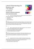 Lehne's Pharmacology for Nursing Care&comma; 11th Edition&comma; Burchum&comma; Rosenthal - Test Bank - All Chapters Covered