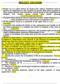 Biol-1033 exam 4 questions and answers already passed 2024
