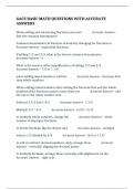 GACE BASIC MATH QUESTIONS WITH ACCURATE ANSWERS