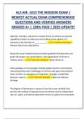 ALS AIR- 101S THE MISSION EXAM &vert;  NEWEST ACTUAL EXAM COMPREHENSIVE  QUESTIONS AND VERIFIED ANSWERS  GRADED A&plus; &vert; 100&percnt; PASS &vert; 2025 UPDATE&excl;