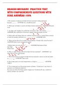 Brakes mechanic  practice test  with comprehensive Questions With  sure answers 100&percnt;