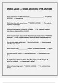Dante Level 1-3 exam questions with answers