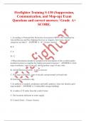Firefighter Training S-130 &lpar;Suppression&comma; Communication&comma; and Mop-up&rpar; Exam Questions and correct answers &sol; Grade  A&plus; SCORE&period;