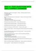 DHN 311 TEST QUESTIONS WITH 100&percnt; CORRECT ANSWERS 