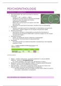 Volledige samenvatting van psychopathologie met lessen &lpar; ppt's &rpar; en aanvullingen uit het handboek