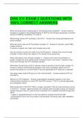DHN 311 EXAM 2 QUESTIONS WITH 100&percnt; CORRECT ANSWERS 