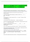 DHN 311 EXAM 3 PT 2 QUESTIONS AND ANSWERS ALL CORRECT 