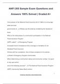 ANFI 205 Sample Exam Questions and Answers 100&percnt; Solved &vert; Graded A&plus;