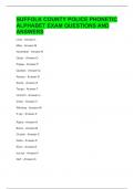 SUFFOLK COUNTY POLICE PHONETIC ALPHABET EXAM QUESTIONS AND ANSWERS  