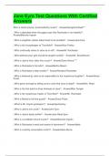 Jane Eyre Test Questions With Certified Answers