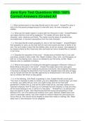 Jane Eyre Test Questions With 100&percnt; Correct Answers &vert;Graded A&plus;