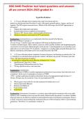 NSG 6440 Predictor test latest questions and answers all are correct 2024-2025 graded A&plus;