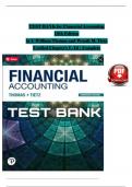 TEST BANK for Financial Accounting&comma; 13th Edition by C William Thomas and Wendy M&period; Tietz Verified Chapters 1 - 12&comma; Complete Newest Version