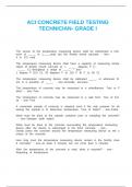 ACI CONCRETE FIELD TESTING TECHNICIAN