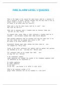 FIRE ALARM LEVEL 1 QUIZZES