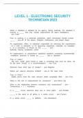 LEVEL 1 TECHNICIAN QUESTIONS AND ANSWERS