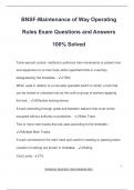 BNSF Exam PACKAGE DEAL QUESTIONS WITH 100&percnt; CORRRECT ANSWERS &vert; LATEST UPDATE &vert; VERIFIED AND APPROVED 