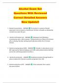 Alcohol Exam Set   Questions With Reviewed   Correct Detailed Answers   New Update&excl;&excl; 