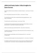 APAH Unit Study Guide&colon; Critical Insights for Exam Success