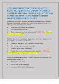 APEA PRE-PREDICTOR EXAM NP1 EXAM&vert;&vert; APEA PRE-PREDICTOR EXAM VERSION B&vert;&vert; APEA PRE-PREDICTOR NP EXAM&vert;&vert;  APEA PRE-PREDICTOR EXAM 2&vert;&vert; APEA PREDICTOR QUESTION AND 100&percnt; CORRECT ANSWERS ALREADY GRADED A&plus;&vert;&vert; LATEST AND COMPLETE UPDATE 2025 WITH VERIFIED SOLUTIONS&vert;&vert;