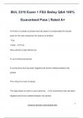 BUL 3310 Exam 1 FSU Bailey Q&A 100&percnt; Guaranteed Pass &vert; Rated A&plus;