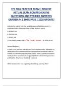 FP1 FULL PRACTICE EXAM &vert; NEWEST  ACTUAL EXAM COMPREHENSIVE  QUESTIONS AND VERIFIED ANSWERS  GRADED A&plus; &vert; 100&percnt; PASS &vert; 2025 UPDATE&excl;