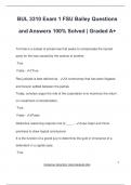 BUL 3310 Exam 1 FSU Bailey Questions and Answers 100&percnt; Solved &vert; Graded A&plus;
