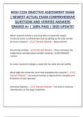 WGU C224 OBJECTIVE ASSESSMENT EXAM  &vert; NEWEST ACTUAL EXAM COMPREHENSIVE  QUESTIONS AND VERIFIED ANSWERS  GRADED A&plus; &vert; 100&percnt; PASS &vert; 2025 UPDATE&excl;